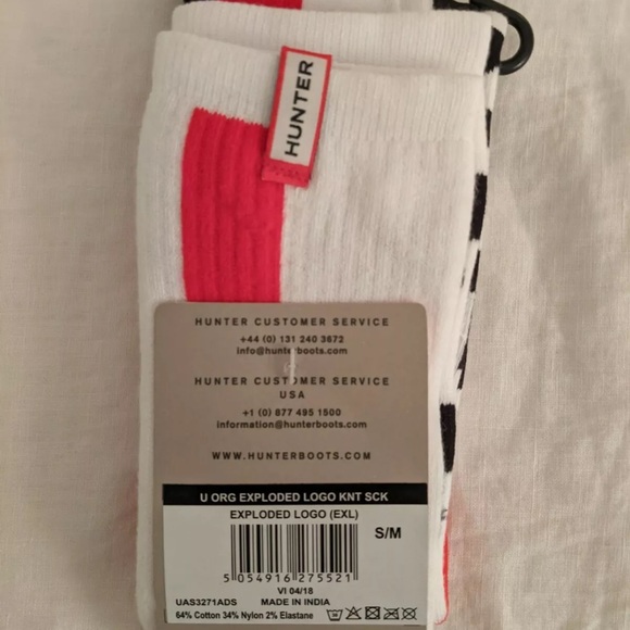 Hunter Exploded Logo Cuff Tall Boot Sock sizes 5-8 - Picture 4 of 6